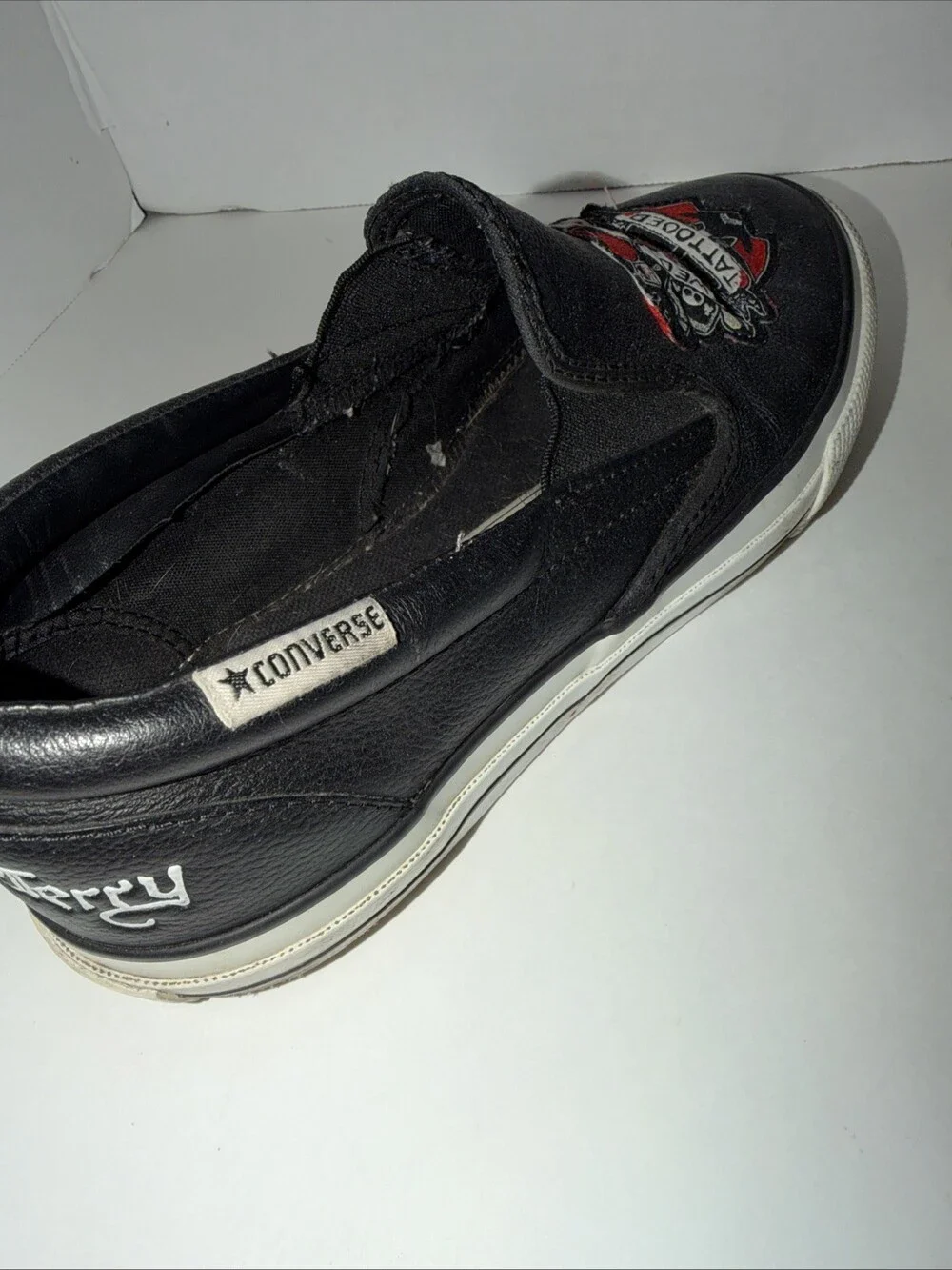 Rare Sailor Jerry Converse Slip-ons Stewed Screwed And Tattooed Men’s 7